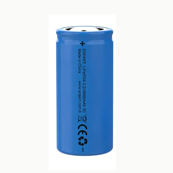 Enpart 32700 3.2V 6000mAh LifePO4 Silindirik Hücre